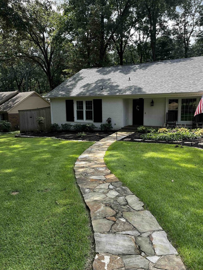 Finished front yard